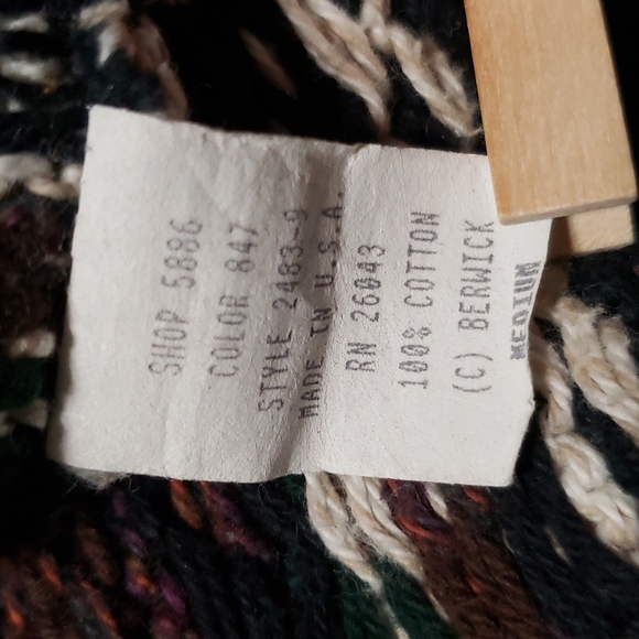 Vintage Landscape 100% Cotton Oversized Knit Sweater Men's Size Medium - Picture 4 of 14